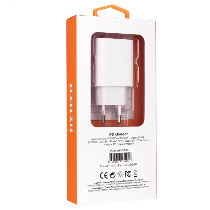 Hytech HY-XE40 1PD 20W Hızlı Ev Şarj Adaptör Market Fiyatları