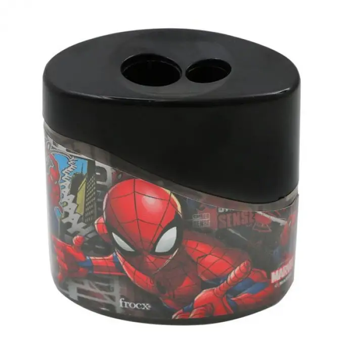 MİKRO 44276 SPIDERMAN HAZNELİ ÇİFT BIÇAKLI KALEMTRAŞ
