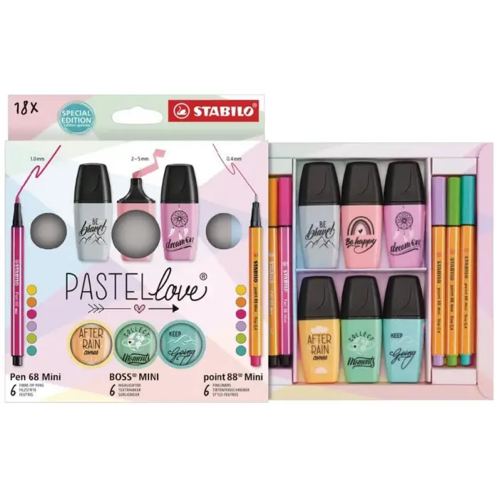 STABILO PASTELLOVE MİNİ SET 18Lİ (51013418)