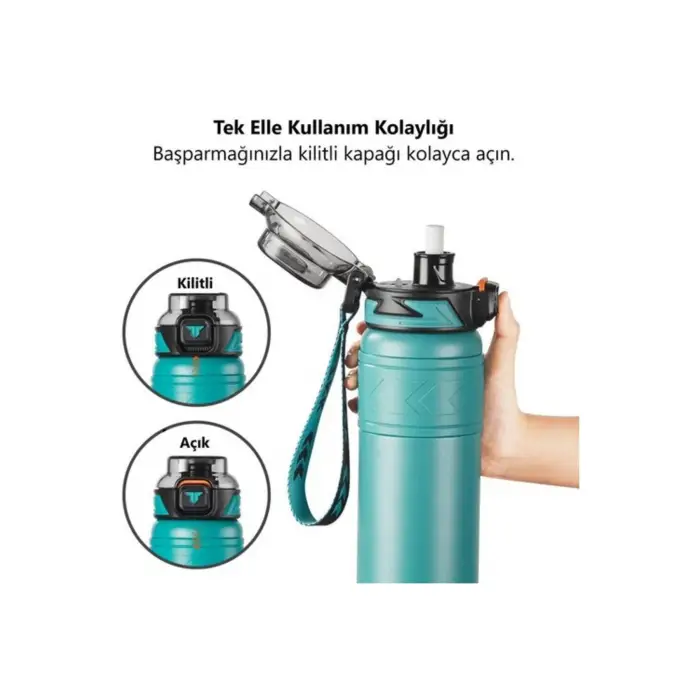 Tkk Çelik Termos 900 Ml T2025 Turkuaz