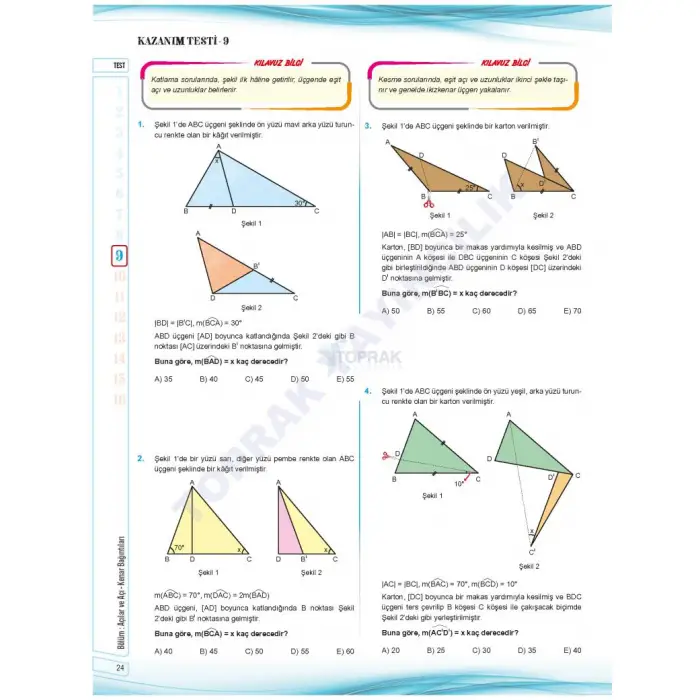 TOPRAK TYT-AYT Geometri Soru Bankası (Güncel)