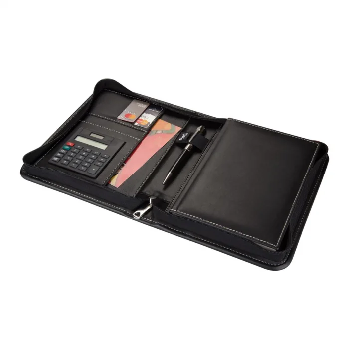 2KOrganizer Ajanda Kılıflı Fermuarlı Tarihsiz Çizgili 160 Yaprak 14x20 Defterli Vegan 18,5x23 cm