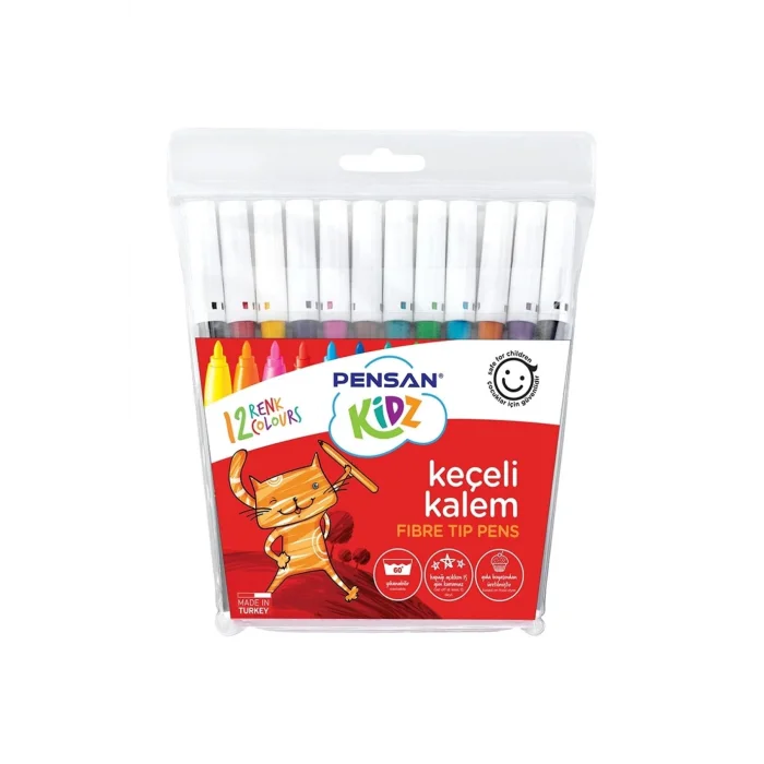PENSAN Keçeli Boya Kalemi 12 Renk