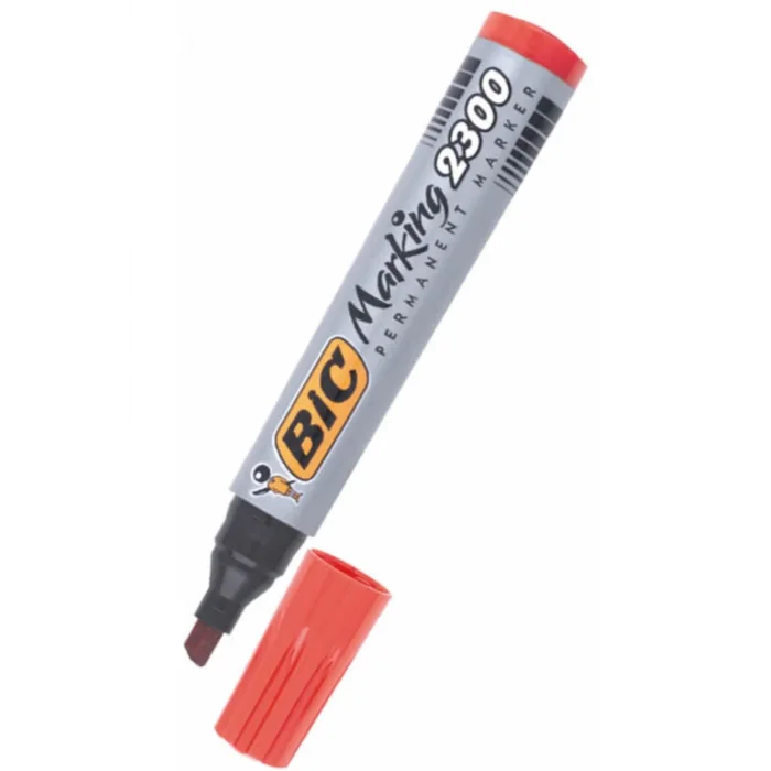 BİC Permanent Markör 2300 Kesik Uç Kırmızı