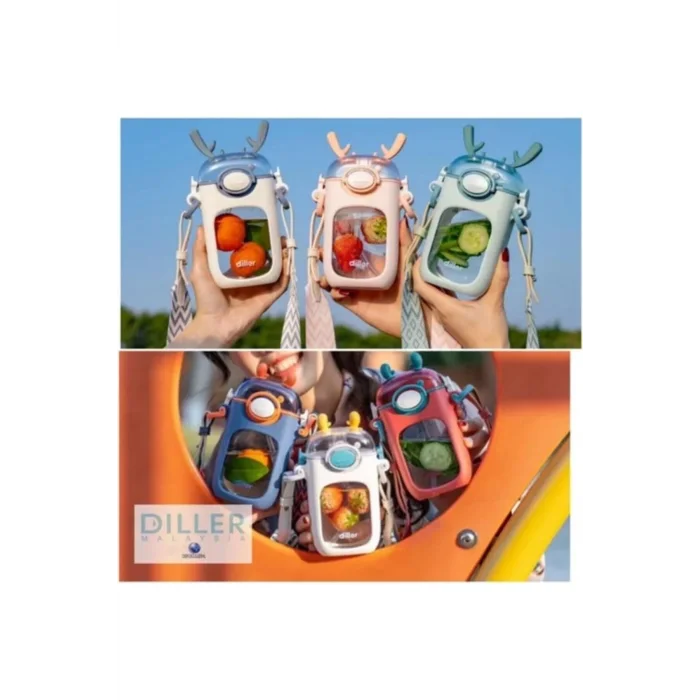 VAGONLİFE DILLER PİPETLİ MATARA T-4015 400ML BEYAZ