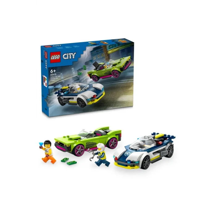 LEGO POLİS ARABASI VE SPOR ARABA TAKİBİ