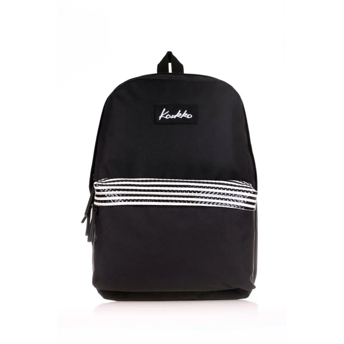 KAUKKO BASIC COLORS SIRT ÇANTASI (SİYAH STRIPE)