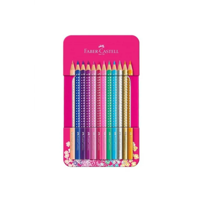 FABER CASTELLL Parlak Renkler Metal Kutu Pembe 12lı