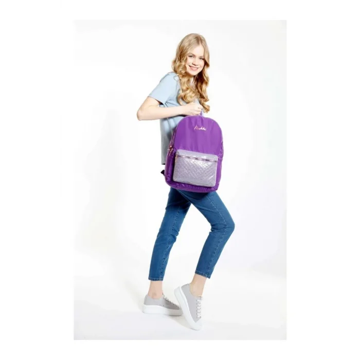 KAUKKO SIRT ÇANTASI BRIGHT KAPİTONE-MOR