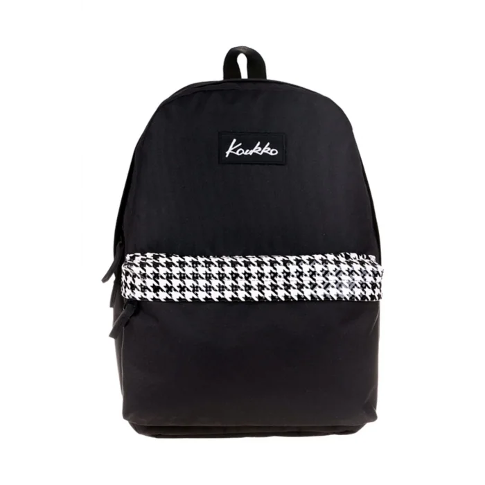 KAUKKO SIRT ÇANTASI BASIC COLORS SİYAH PATERN