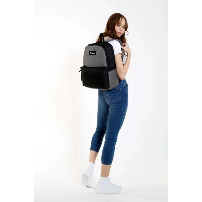 KAUKKO	SIRT ÇANTASI BASIC DUBLE COLORS MOR-SİYAH