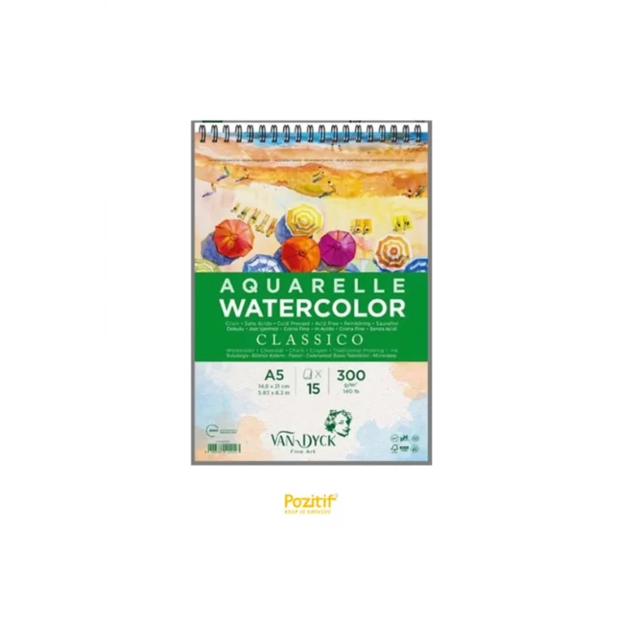 VAN DYCK SULUBOYA BLOK A5 CLASSİCCO DOKULU COLDPRESS 300G 15YP. VD420412