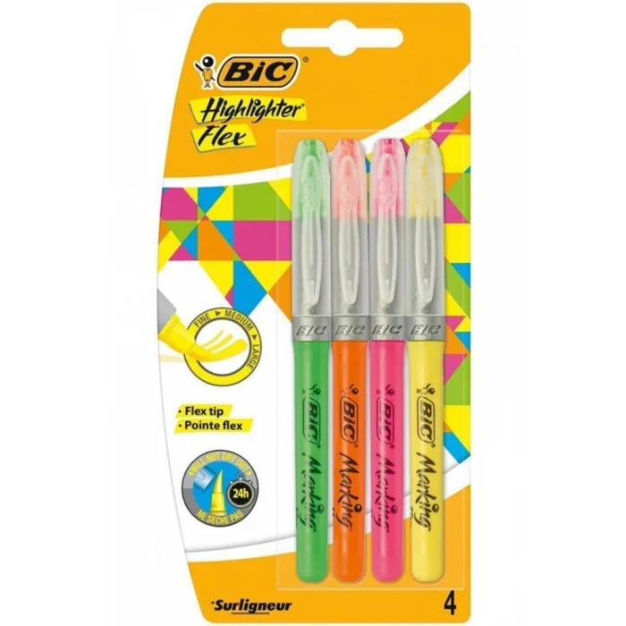 BIC FOSFORLU KALEM BRITE LINER SET FLEX 4 LÜ 946041