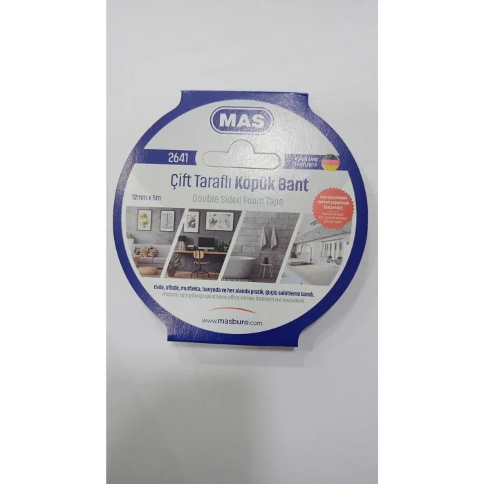 ÇİFT TARAFLI KÖPÜK BANT - 12MM X 5M