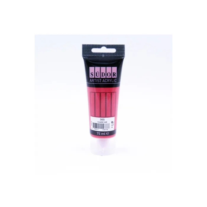 SÜDOR AKRİLİK BOYA 75ML Scarlet Kırmızı