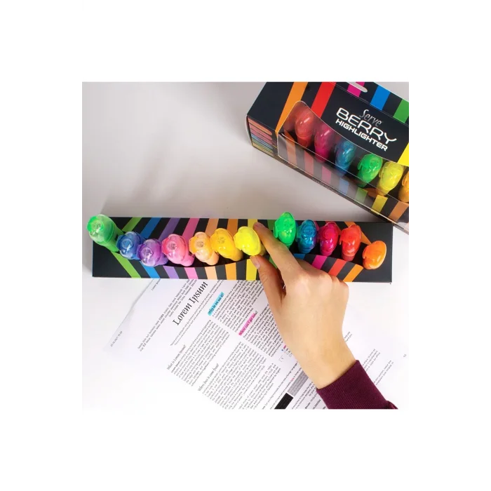 SERVE BERRY FOSFORLU KALEM RENKLİ 12Lİ SET