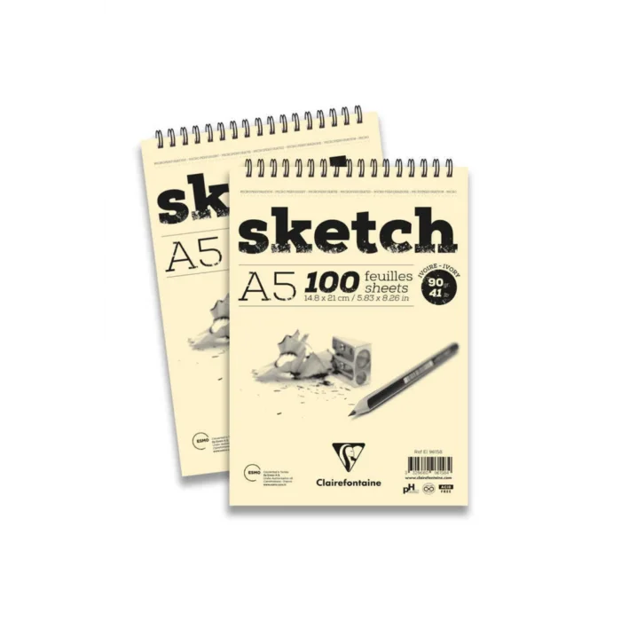 CLAIREFONTAINE SKETCH BLOK A5 ESQUISSE IVORY 90 GR 100YP
