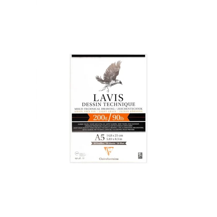 CLAIREFONTAINE TEKNİK DEFTER A5 MULTİ LAVİS 20YP.AL96340