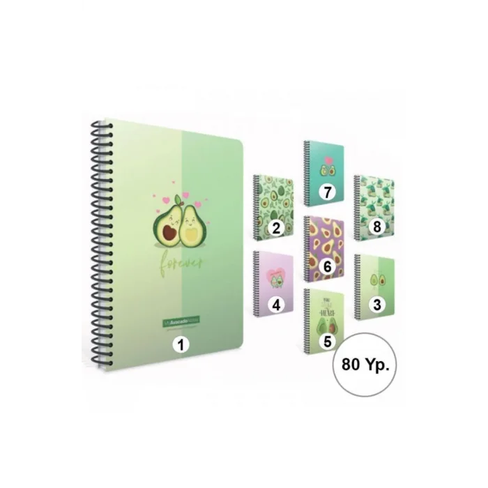 AVOCADO NOTES SP. KARTON KPK.DEF. A4 80YP. KARELİ