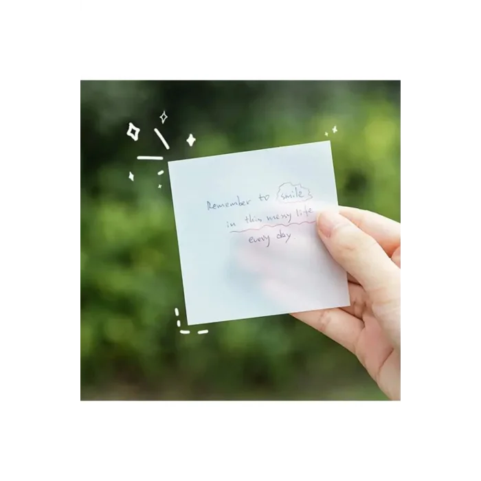 NOT YAZ SN-8957 BEYAZ ŞEFFAF YAPIŞKANLI NOT KAĞIDI 50yp.70x75mm.