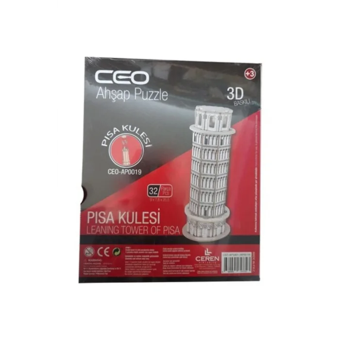 Ceo 3D Ahşap Puzzle Pisa Kulesi
