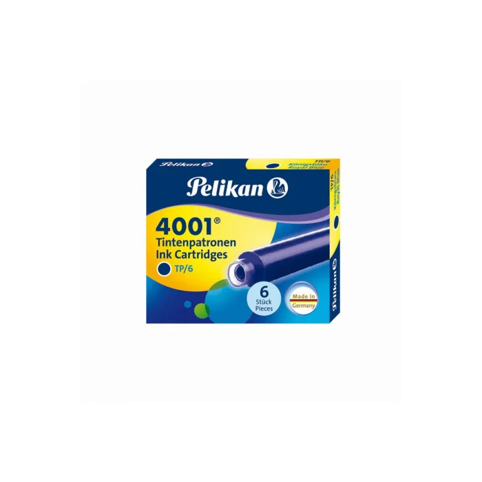 Pelikan 4001 Dolmakalem Kartuşu 6Li Mavi
