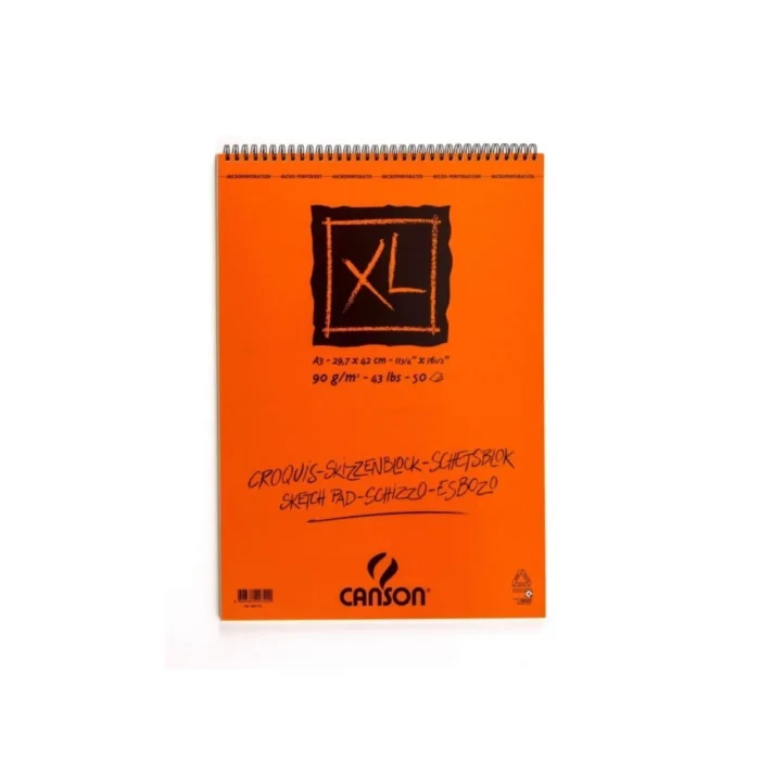 Canson Croquis Xl Üstten Spiralli A3 29.7X42 90 Gr Eskiz Defteri 50 Syf.