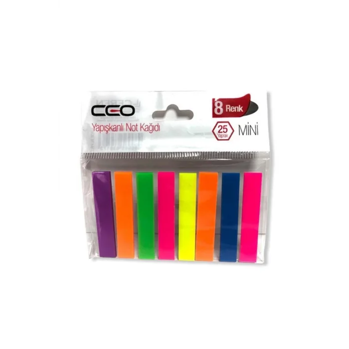 Ceo Yapişkanli Not Kağidi Mini 8 Renk 25Yp