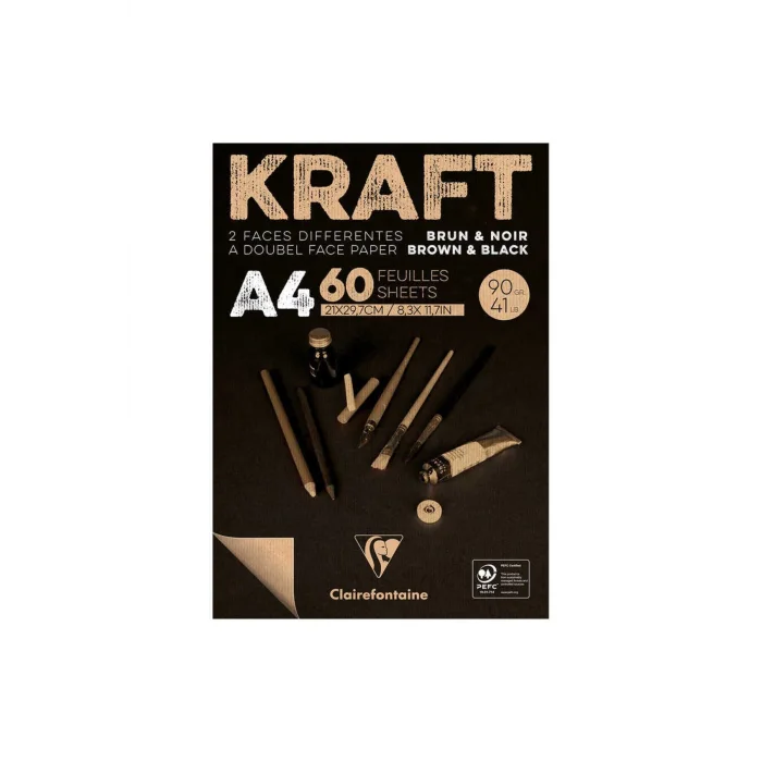 Çizim Blok Kraft A4 90 Gr. 60 Yp Kisa Kenari Yapiş
