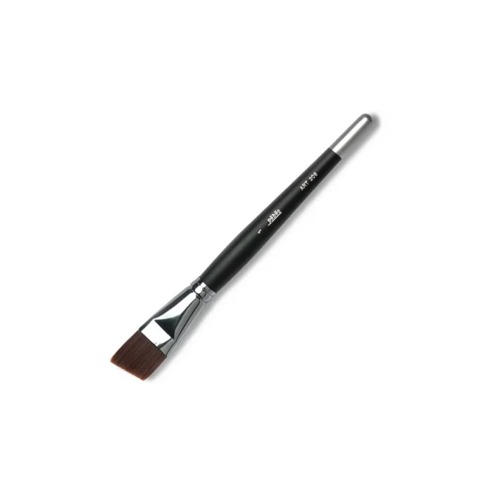 FIRÇA YAN KESİK SİYAH SENTETİK KIL KISA SAP NO1