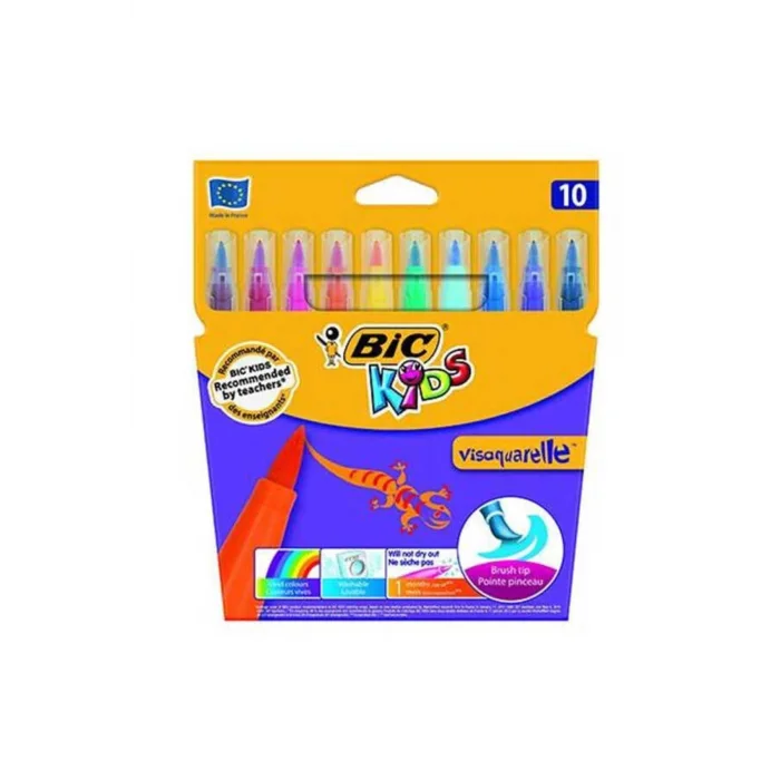 Bic Visa Firça Uçlu Keçeli Kalem 10Lu