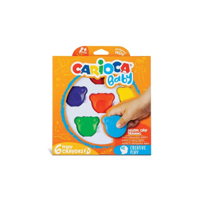 Carioca Teddy Bebek Crayons 6 Li