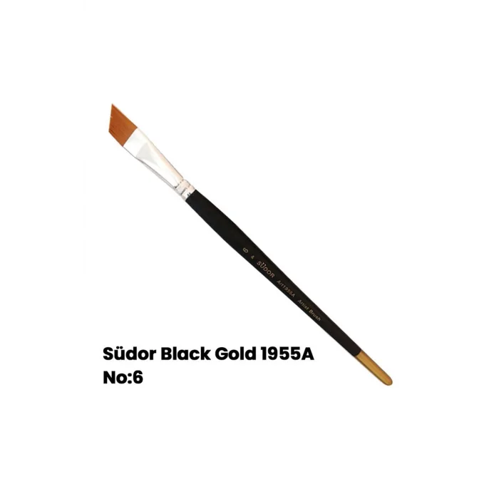 SÜDOR SF1955A BLACK GOLD YAN KESİK FIRÇA NO : 6