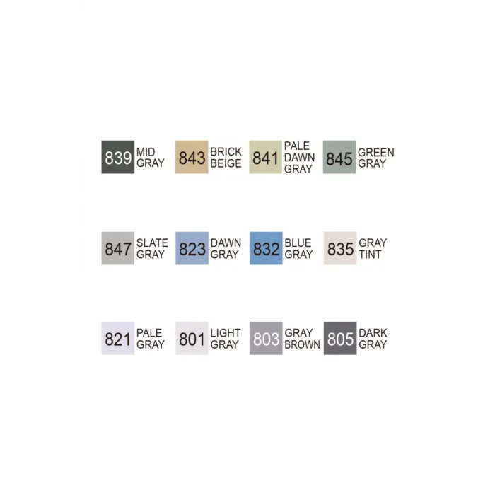 Zig Kurecolor Twin S Kc-3000/12B5 12 Li Pale Colors