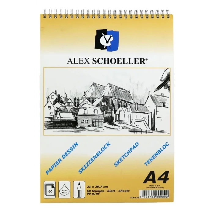 Alex A4 Eskiz Blok 90Gr.60Yp.Dik Sketchpad