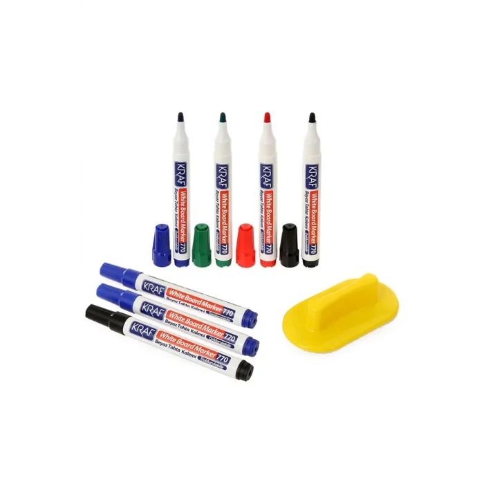 Kraf Beyaz Tahta Kalemi& Silgi Set 8 Li 778G