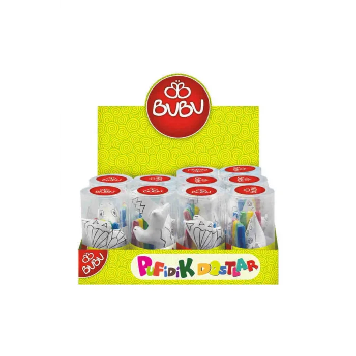 BU-BU PUFİDİK DOSTLAR 4LÜ KEÇELİ BOYAMA KALEMİ BUBU00068