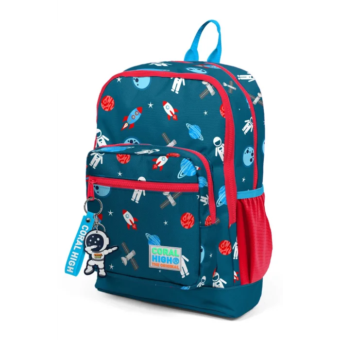 Coral High Dört Bölmeli Astronot Desenli Ilkokul Çantası 23116