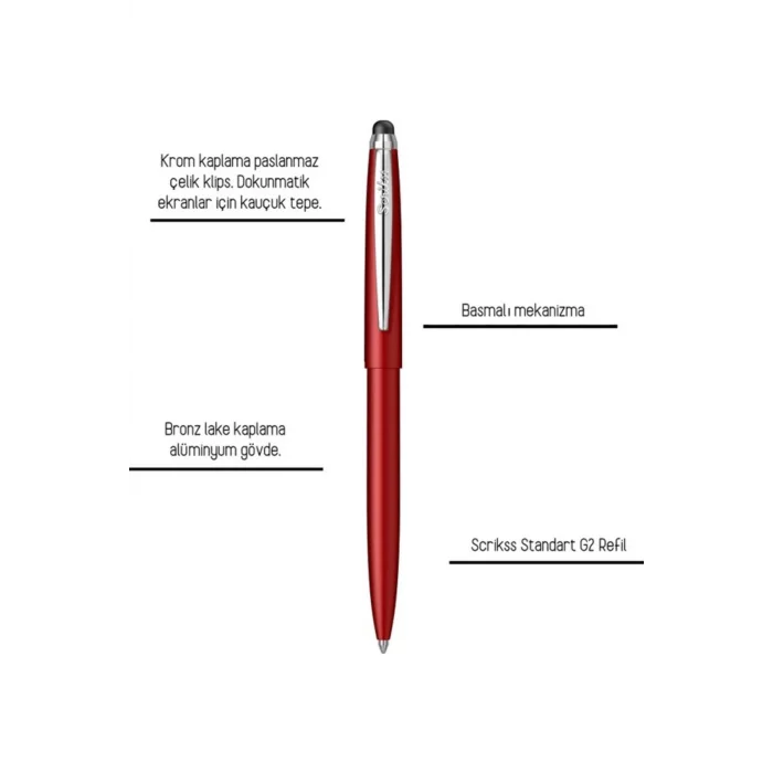 SCRIKSS TÜKENMEZ F108 KIRMIZI