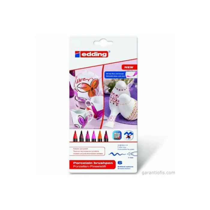 Edding E-4200 Porselen Kalemi Seti 6Li Sicak
