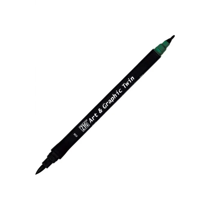 Zig Tut-80 Art & Graphic Twin Marker Çift Uclu Kalemi Marine Green