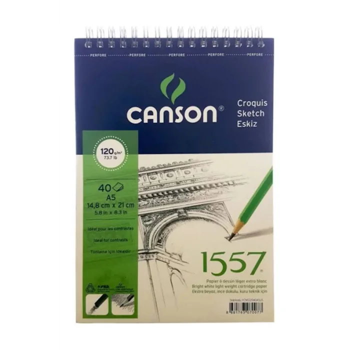 Canson Çizim Blok 1557 A5 120G 40Yp 120A540Us