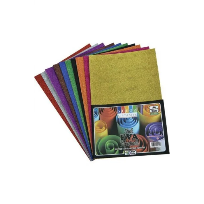 SÜDOR SK18 EVA 20X30 CM 2 MM 10LU KARIŞIK RENK SİMLİ YAPIŞKANLI
