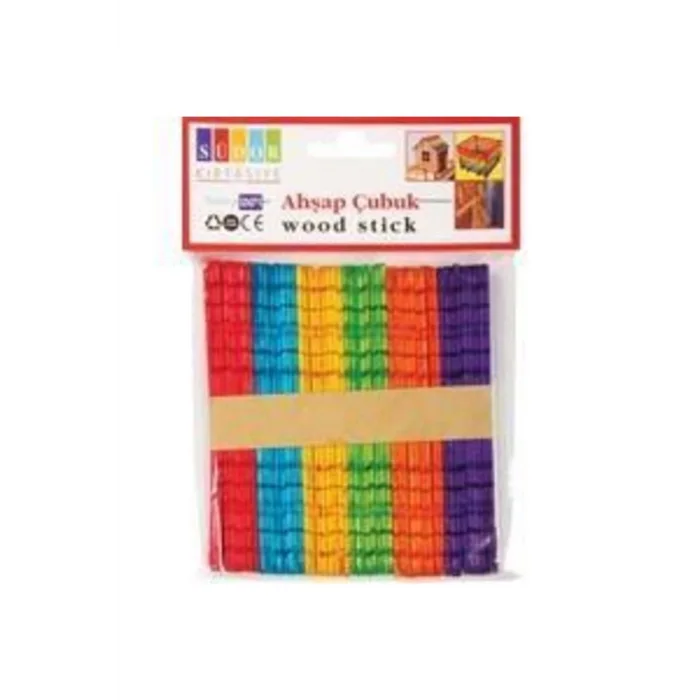 SÜDOR AHŞAP ÇUBUK GEÇMELİ RENKLİ