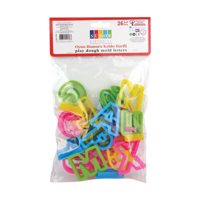 SÜDOR OYUN HAMURU KALIBI HARFLİ 26LI