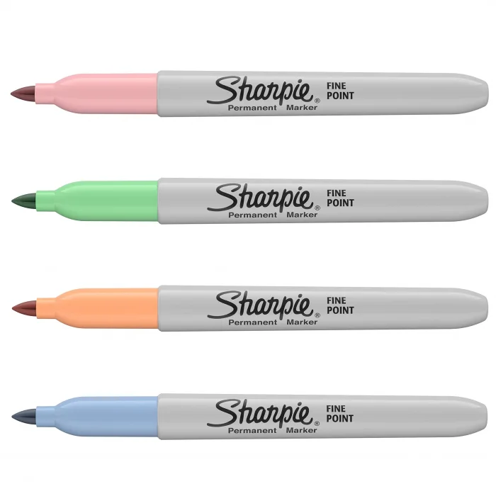 Sharpie Fine Permanent Markör 4lü Paket, Pastel Renkler