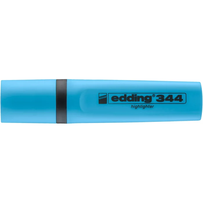 Edding 344 fosforlu kalem - mavi - 1 fosforlu kalem - 2-5 mm kesik uç