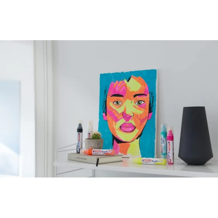 edding 5000 akrilik markör geniş - altın - 1 su geçirmez akrilik markör - kesik ucu 5-10 mm