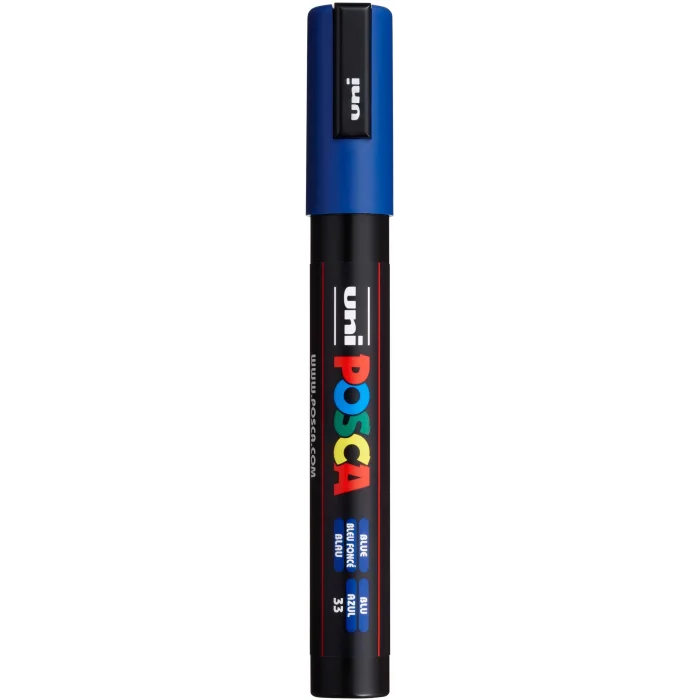 Uni-Ball PC-5M Su Bazlı Poster Markörü, Mavi