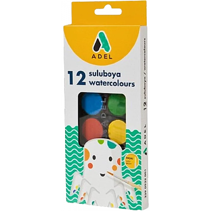 ADEL Sulu Boya 30mm 12 Renk